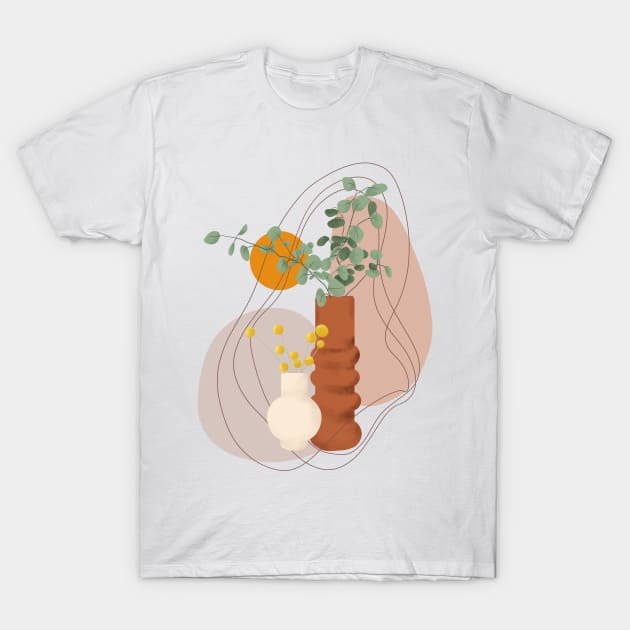 Mi century modern vases 4 T-Shirt by Gush Art Studio 1